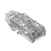 Plug RJ45 Cat6/6A, Para Cable UTP de Calibre 28 AWG (Diámetro Reducido), Chapado en Oro de 50 micras, Paquete de 100 piezas